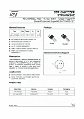 DataSheet STP10NK70ZFP pdf